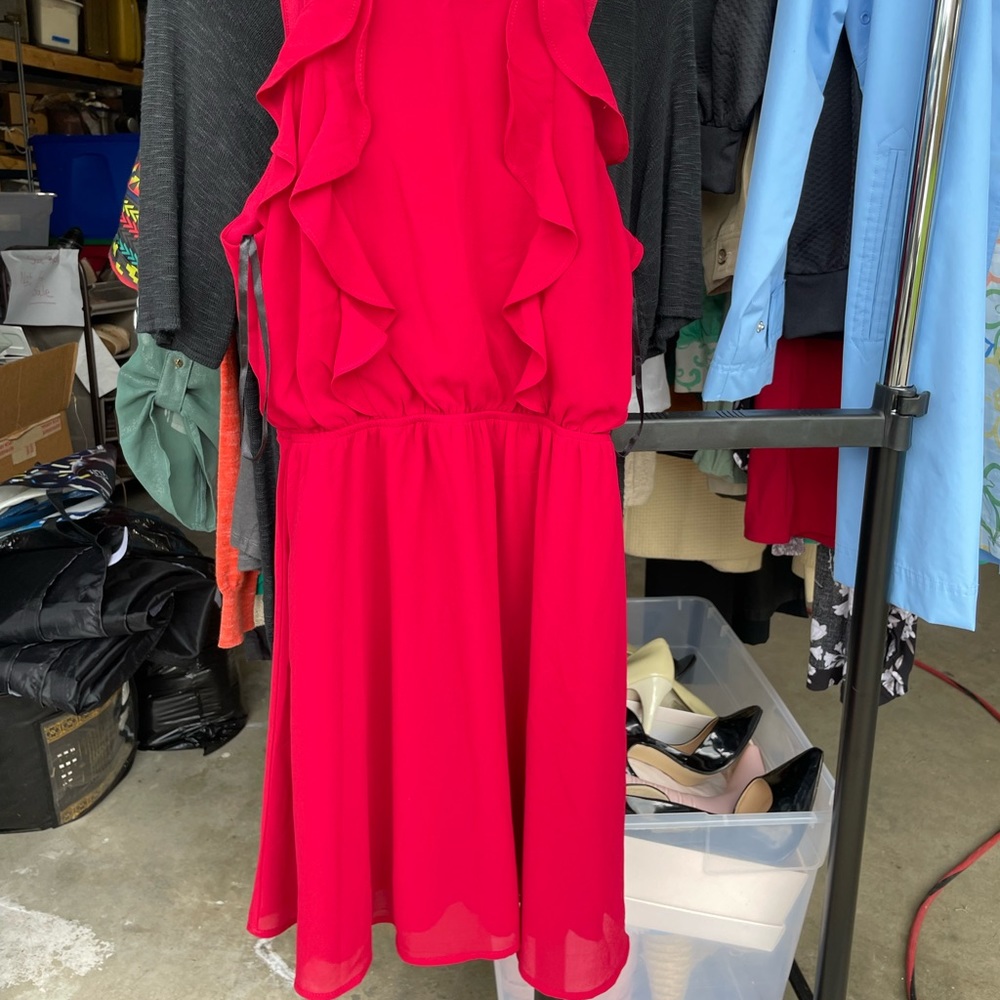 Red Monteau dress